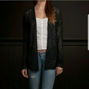 NWT Hollister Navy Open Stitched Cardigan